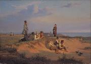 martinus rorbye Men of Skagen a summer evening in fair wheather Spain oil painting artist